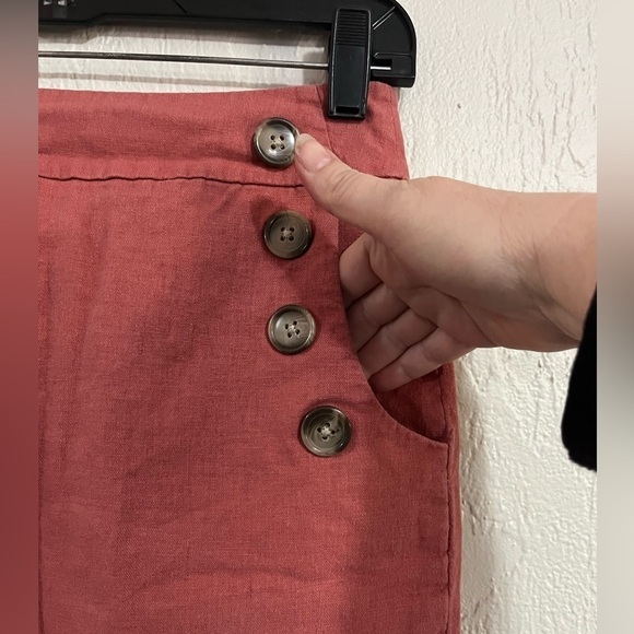 LOFT Salmon Skirt with Pockets Size 0 - Picture 2 of 5